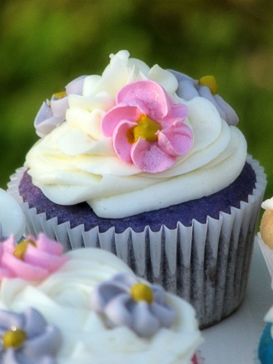 Pastel Flower Cupcakes