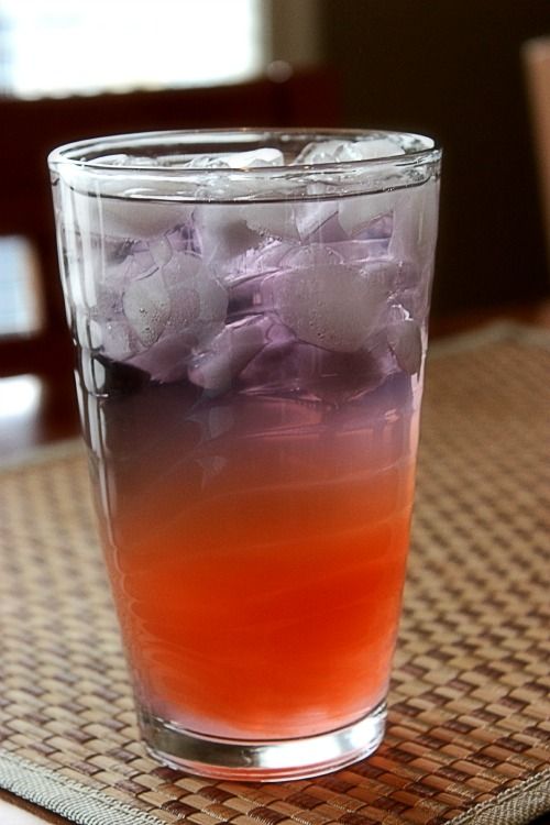 Pink and Purple Layered Drink