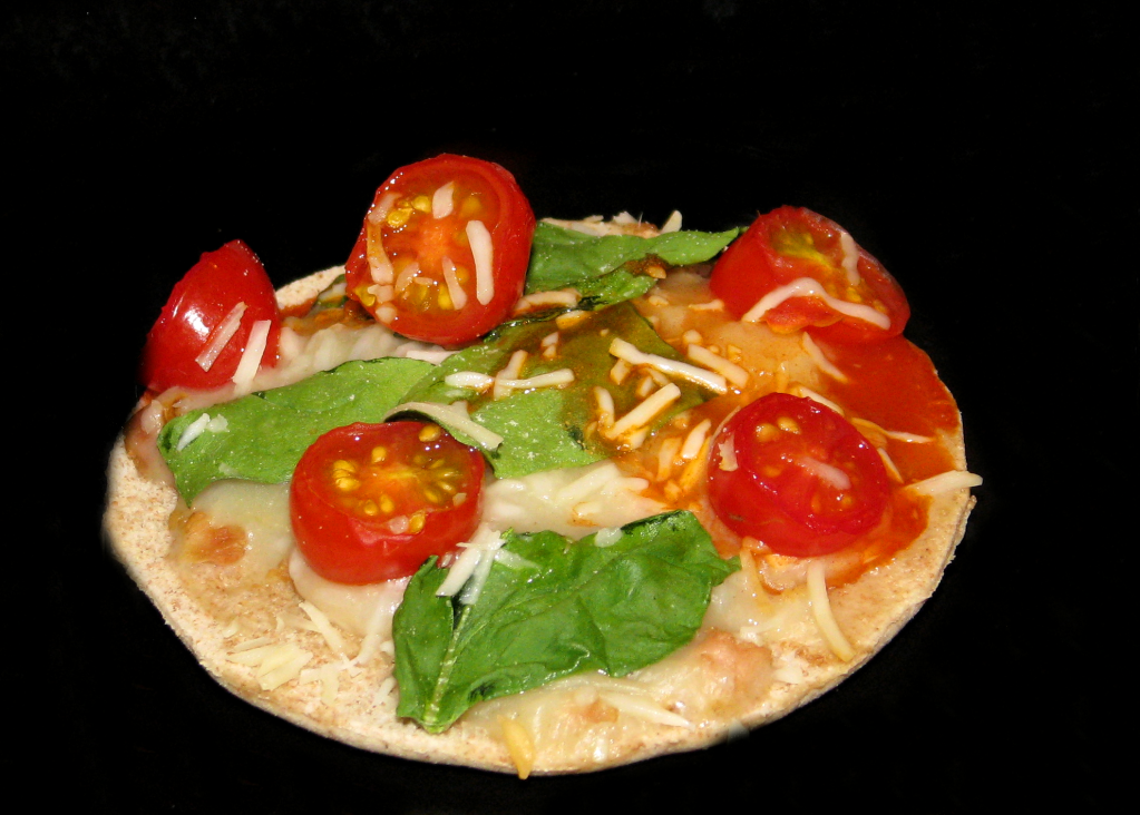 Mini Clam, Tomato, and Spinach Pizzas