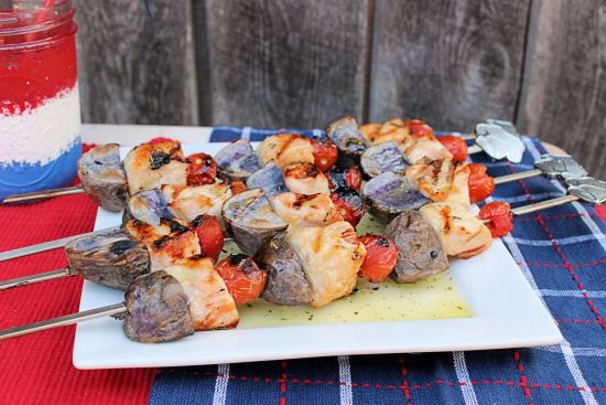 Savory Patriotic Chicken Kabobs