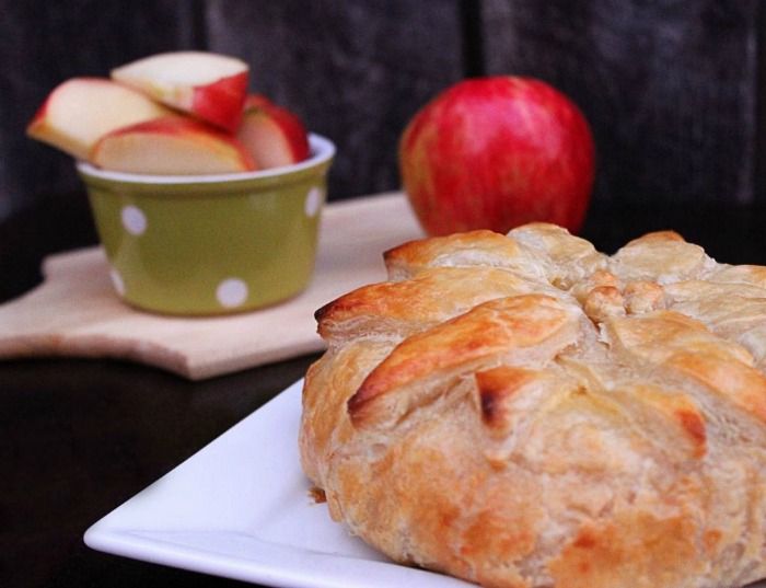 Brown Sugar Apple Brie in Puffed Pastry