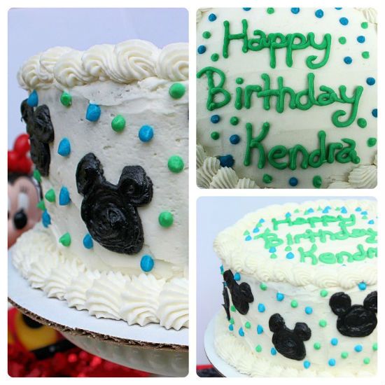 Two Layer Chocolate Cake with Buttercream Icing { Mickey Mouse Cake }