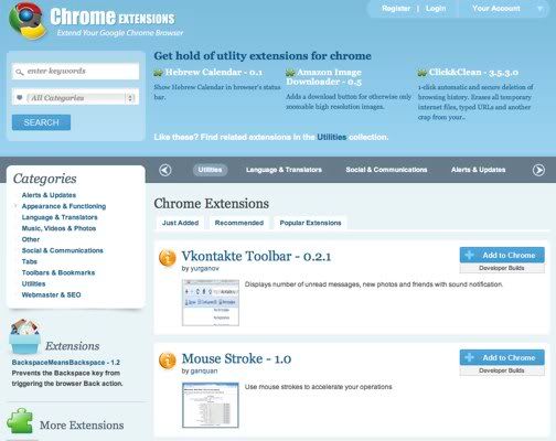 extensiones google chrome