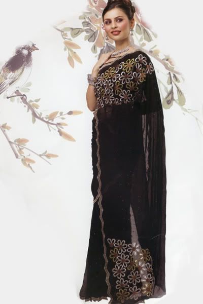 Latest Pakistani Fashion Shows on Black Suits  Black Saree S  Black Dresses  Black 2010