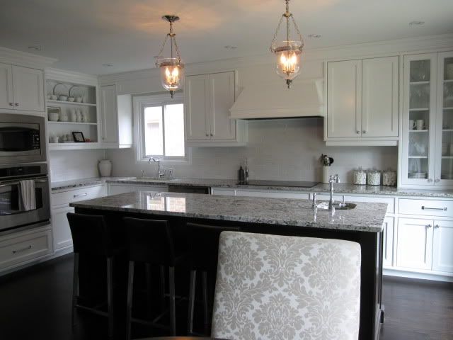 Bianco Antico Granite Kitchen Bianco Antico - Granite countertops & GE Stainless Steel Cooktop