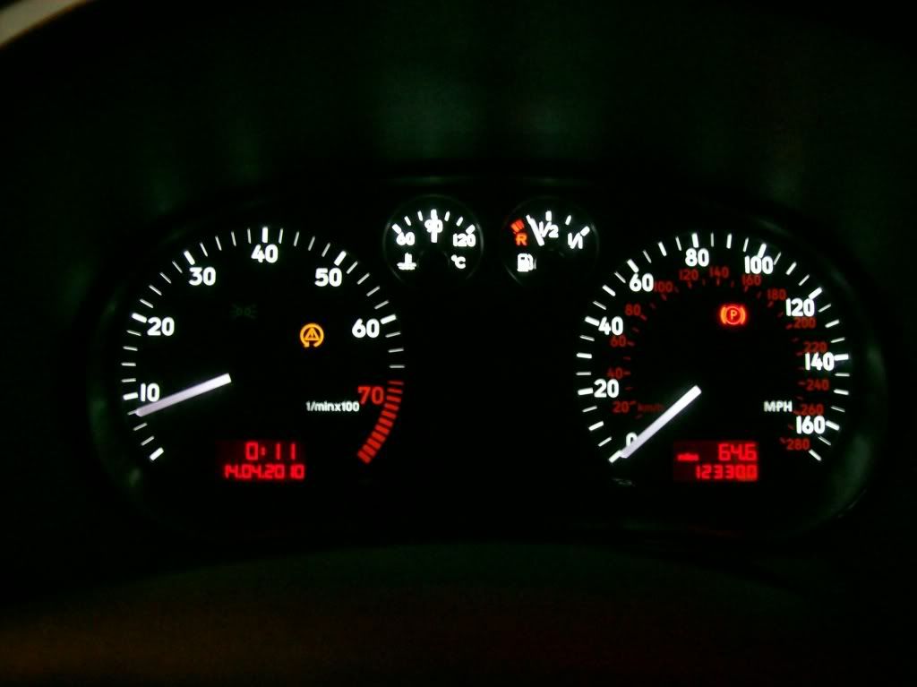 How to change instrument cluster lights to 8P S3 style** with pics