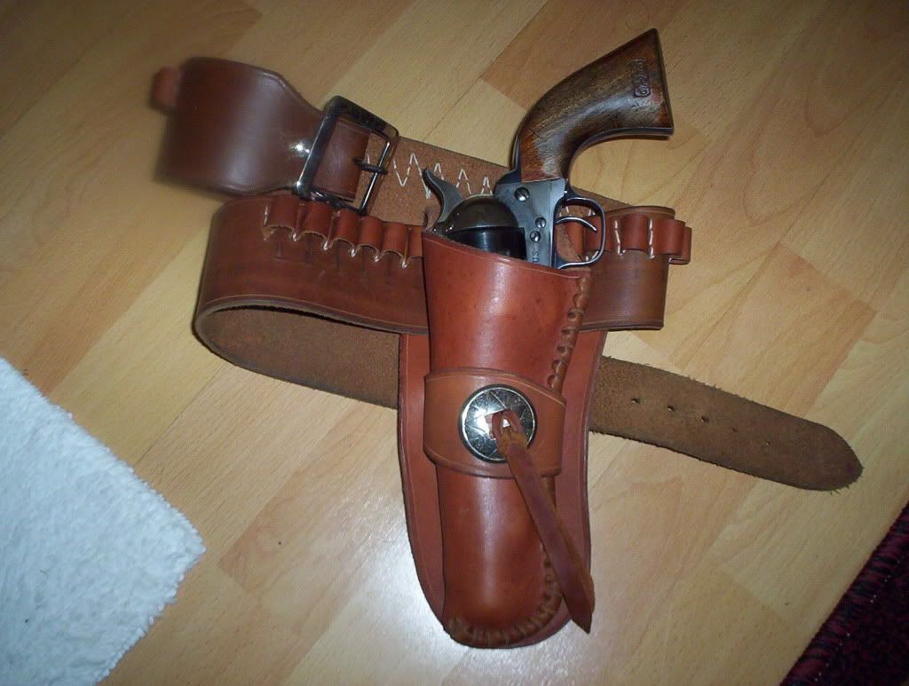 SOLD! FS Left Hand Western Gun Belt & Holster SOLD!