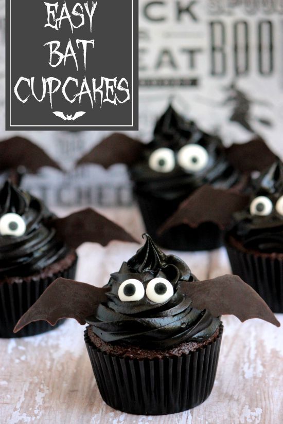 Chocolate bat cupcakes