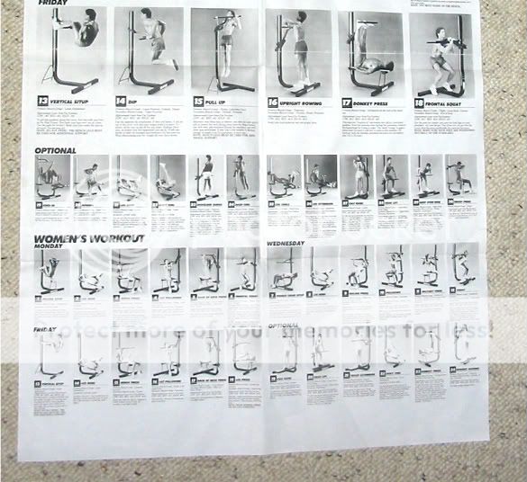 Soloflex Exercise Wall Chart